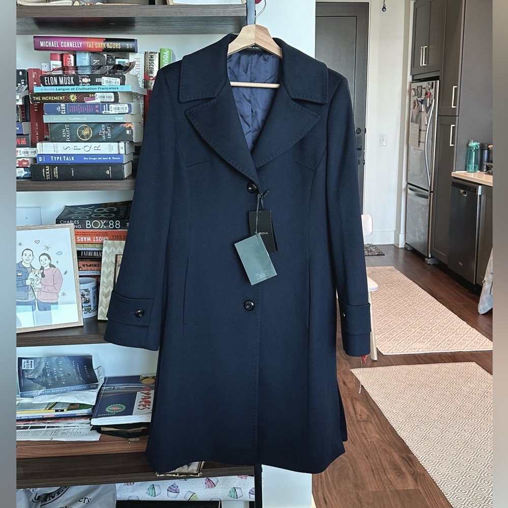 TERESA TARDIA Coat Made in Italy Capolavoro-same maker as Loro Piana!-EU 46 US M